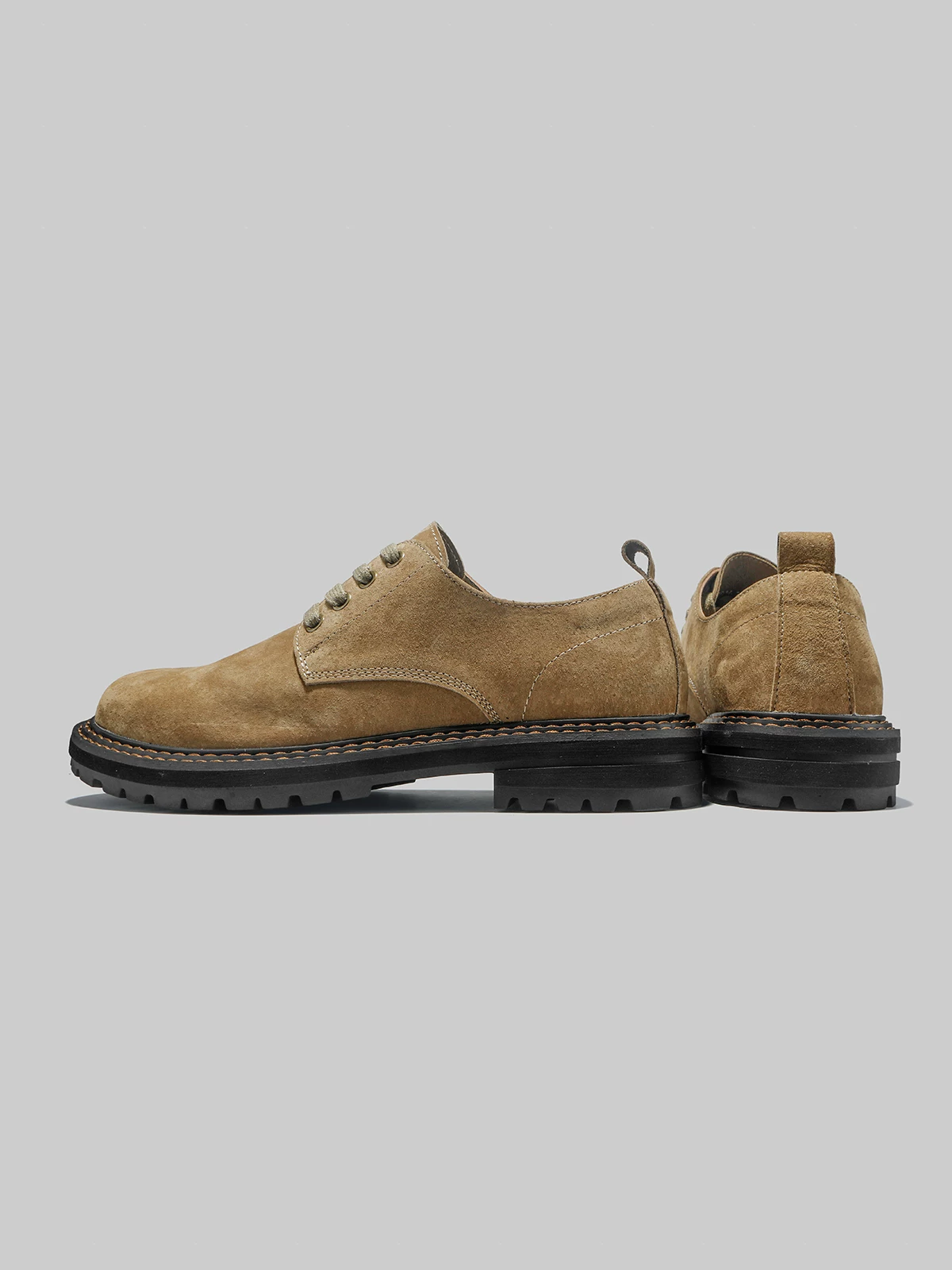 Giày nam Dongjia Qshoes mẫu mới thu đông 2025, giày công sở Melard, kiểu retro đa năng, chất liệu da lộn, giày da thường