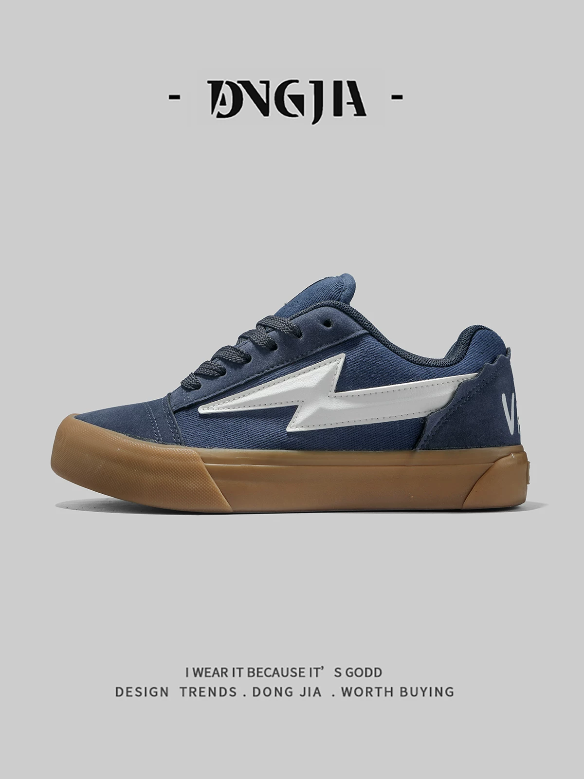 Giày thể thao nam Dongjia Qshoes xuất khẩu Nhật Bản, kiểu dáng đơn giản, chất liệu denim đa năng, phong cách thể thao thường ngày, mẫu mới 2025