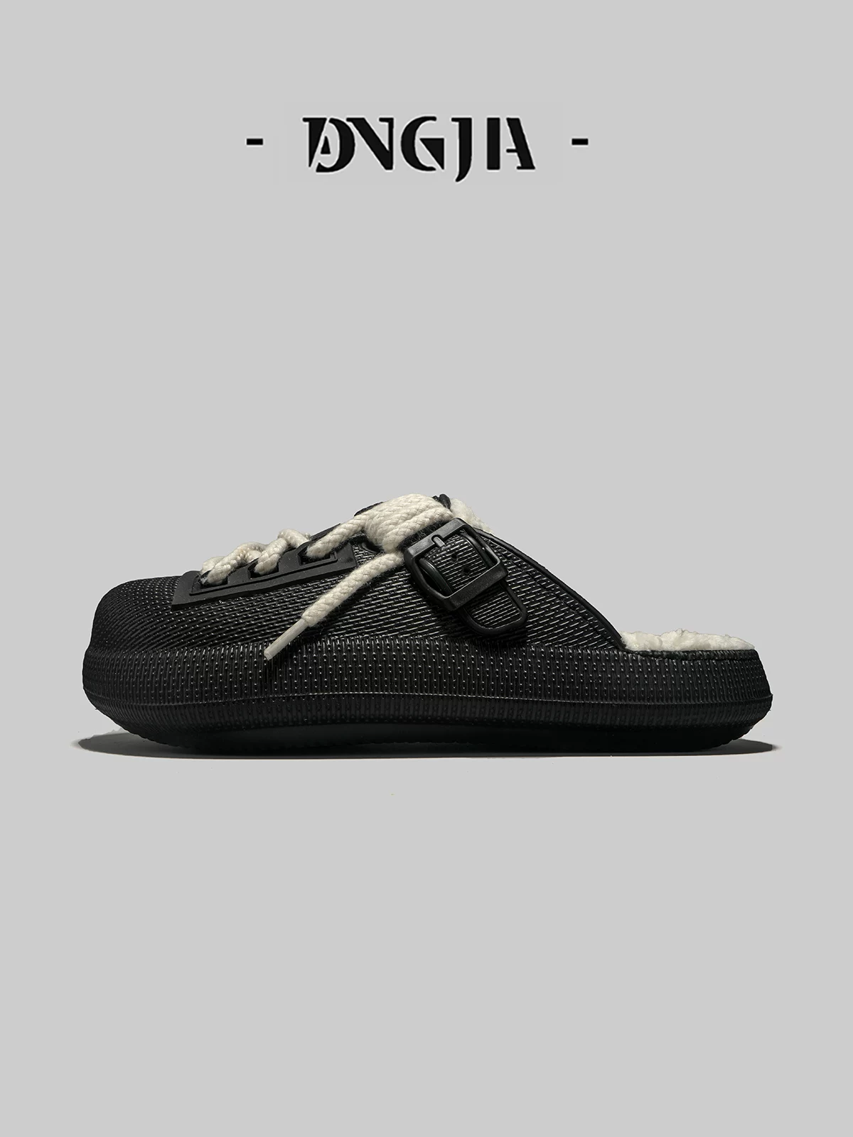 4647 cỡ lớn~ xuất khẩu giày Birkenstock lót lông phong cách Nhật Bản dành cho nam và nữ, dép nửa đế ngoài trời ấm áp có đệm bông mùa đông dành cho cặp đôi