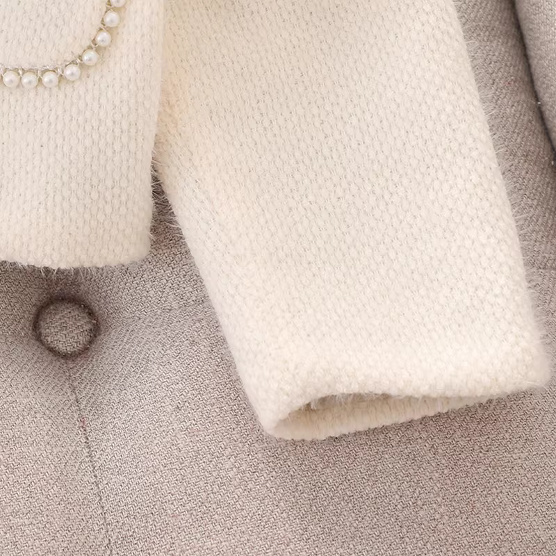 Áo khoác mùa thu đông kiểu Chanel cho bé gái 2025, áo ấm dày dặn may chần bông cao cấp cho bé gái