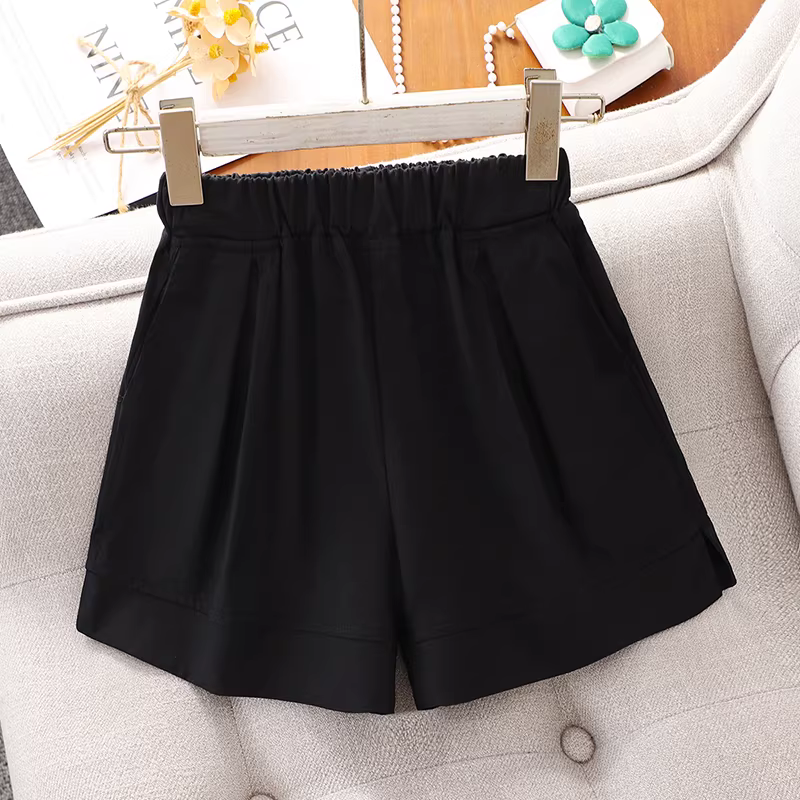 Bộ áo sơ mi không tay cho bé gái, phong cách mùa hè, sành điệu, bé gái lớn hơn, phong cách nhỏ nhắn thơm tho, trang phục mùa hè kẻ sọc, quần short bé gái bộ hai mảnh