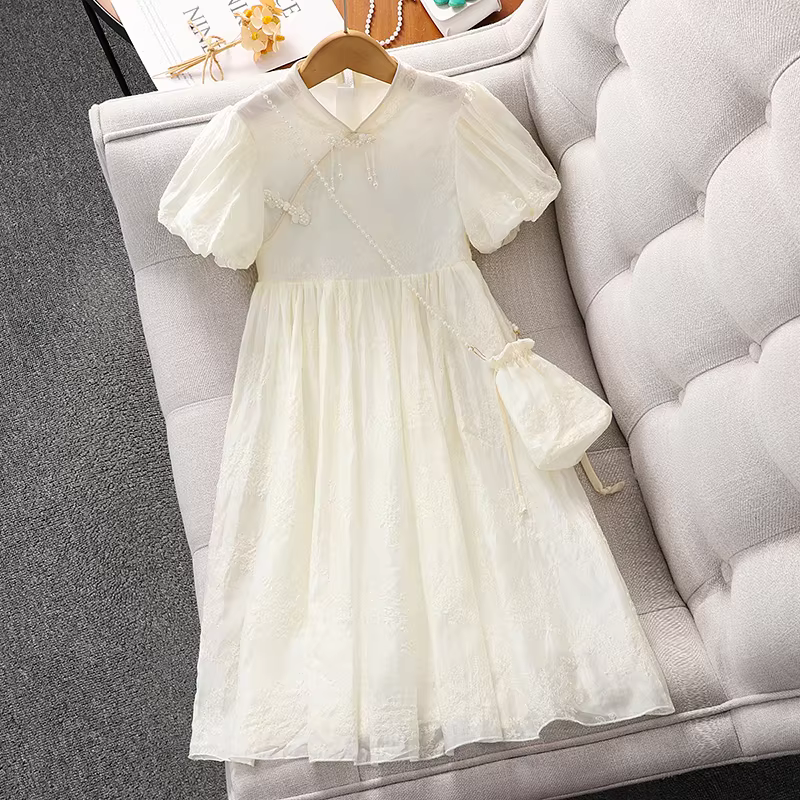 Váy bé gái 2025 kiểu hè mới phong cách Trung Hoa, váy Hanfu cho bé gái, trang phục hè kiểu Trung Hoa siêu tiên nữ công chúa dành cho trẻ em