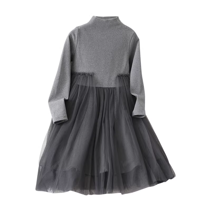 Váy bé gái thu đông 2025, quần áo thu mới cho bé, váy công chúa lưới, váy len bé gái thời trang, váy lót bé gái