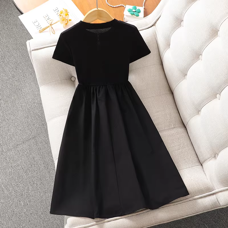 Váy kiểu Trung Hoa cho bé gái mùa hè 2025, mẫu mới, váy công chúa thêu kiểu Trung Hoa mới cho bé gái lớn tuổi