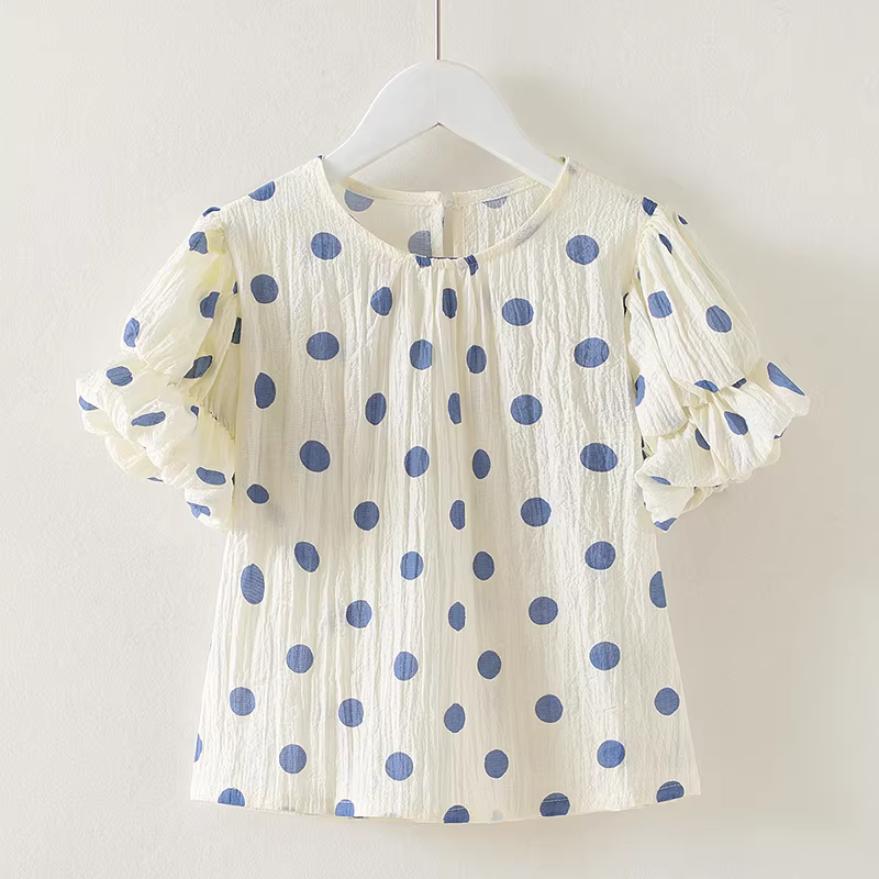 Bộ đồ hè bé gái 2025 kiểu mới mỏng nhẹ, quần lửng tay ngắn, bộ hai mảnh mùa hè trẻ em