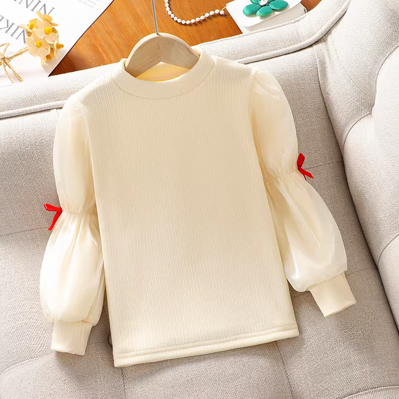 Bộ váy liền thân kèm áo gile lông cừu mùa đông màu đỏ cho bé gái, trang phục chào mừng năm mới cho bé gái