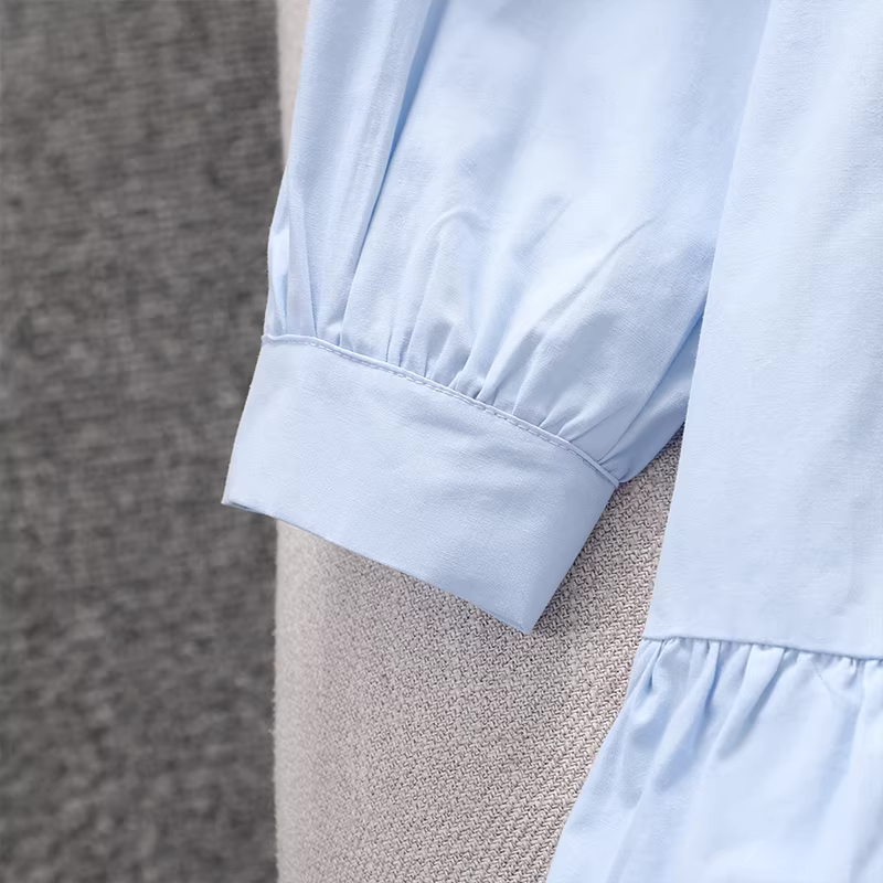 Váy sơ mi bé gái xuân thu 2025 kiểu Hàn Quốc mới, váy tiểu thư trẻ em, váy bé gái mùa xuân thường ngày