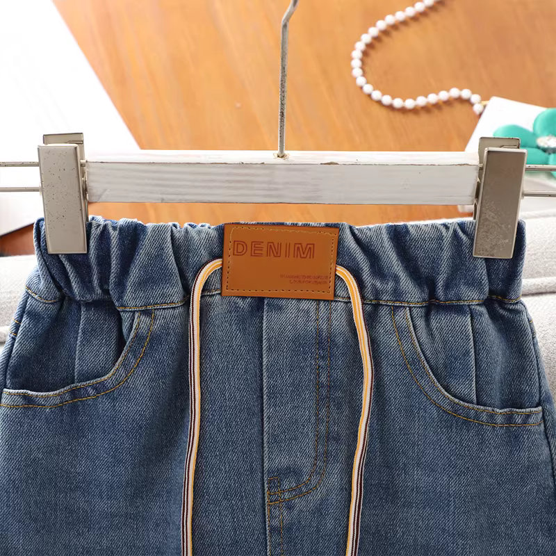 Váy jean nữ mùa hè kiểu dáng 2025 mới thời trang váy mùa hè trẻ em váy dài trung bình trẻ trung hợp xu hướng