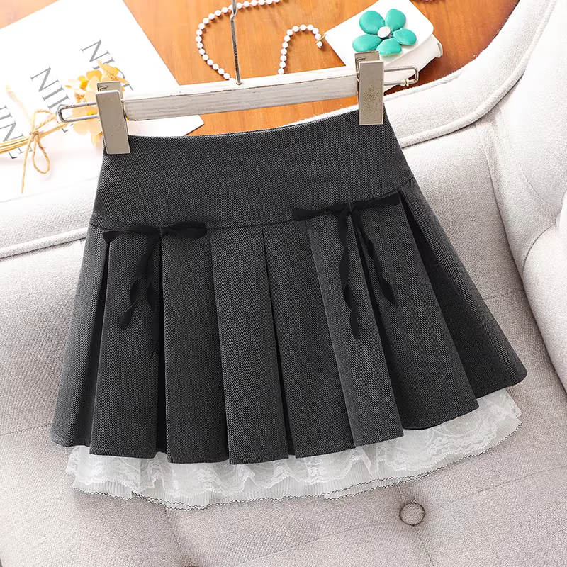 Bộ trang phục nữ sinh phong cách JK Xuân Thu 2025, áo gile, chân váy xếp ly, bộ ba món mới