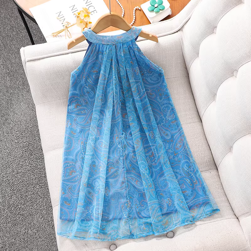 Váy bé gái, váy mùa hè, váy lưới mỏng cho bé gái, váy công chúa siêu tiên mùa hè sành điệu cho trẻ em
