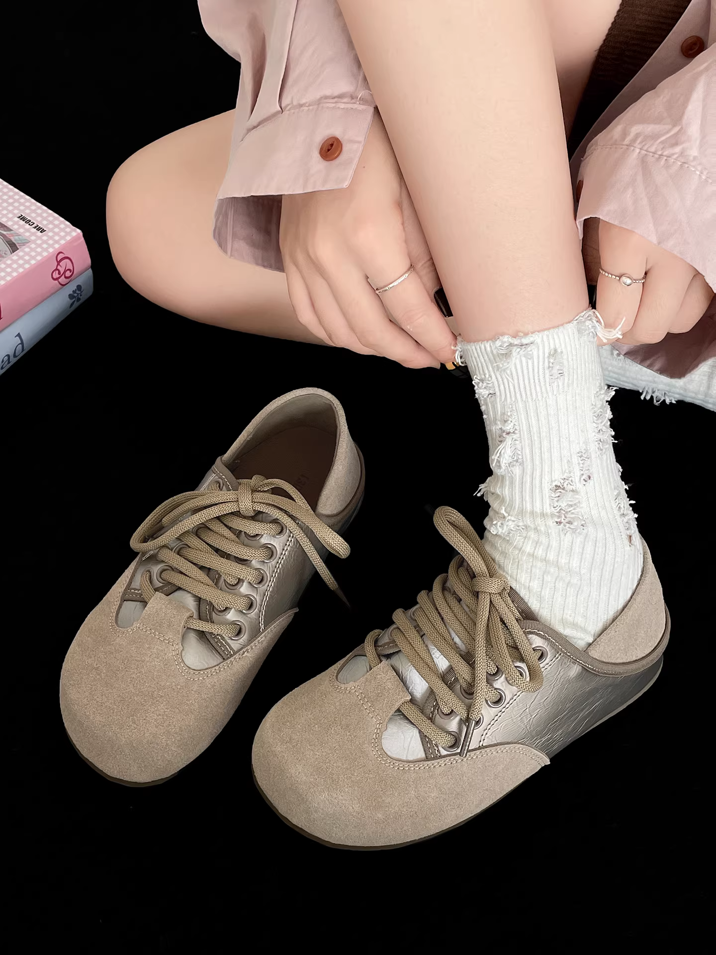 Giày Birkenstock đế dày kiểu Pháp cổ điển Nanzai dành cho nữ 2025, mẫu mới mùa thu, đế mềm, đa năng, đi được hai kiểu, giày đơn.