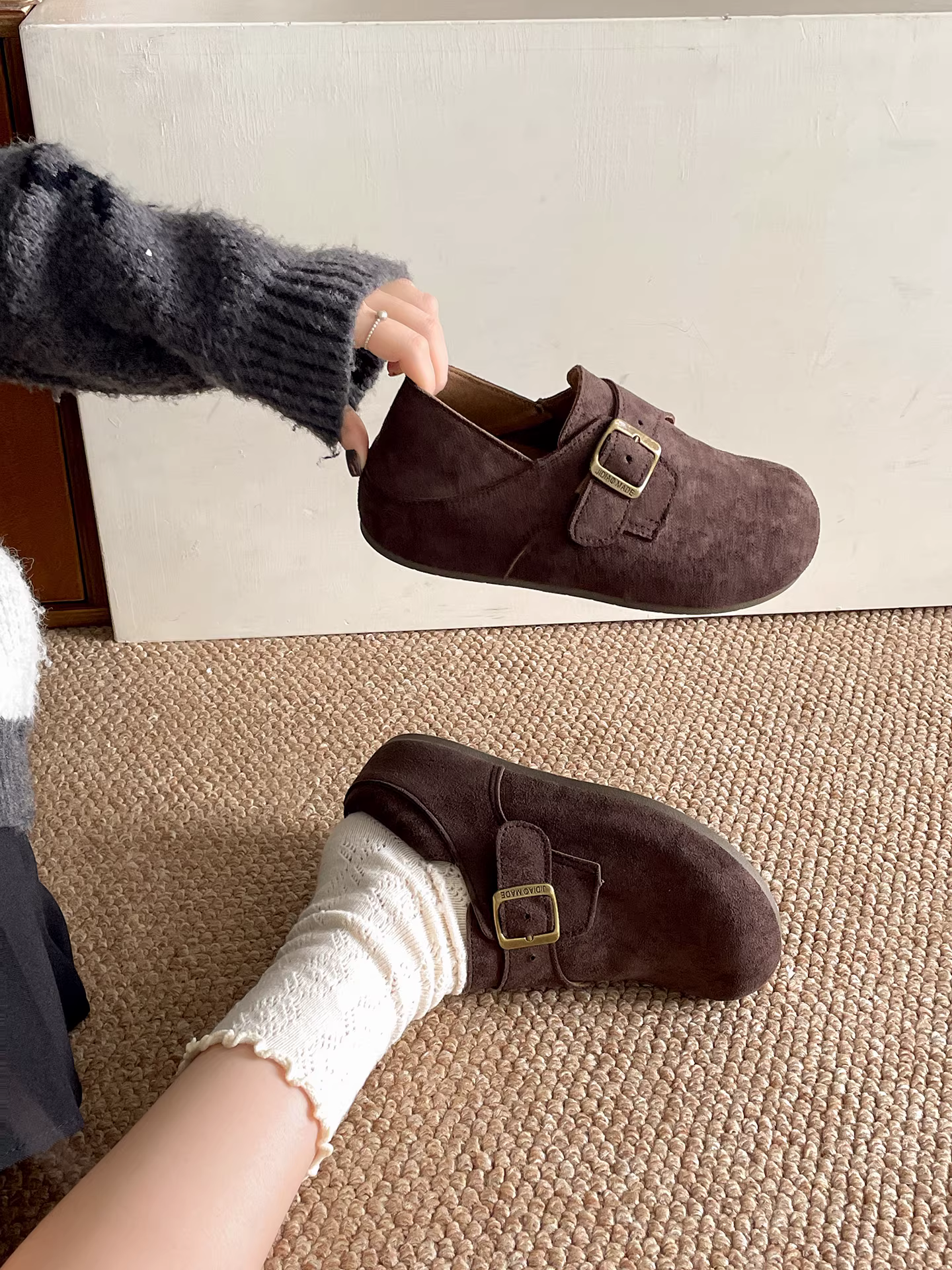 Giày Birkenstock đế dày, đế mềm, tăng chiều cao, đa năng, kiểu dáng cổ điển, hai chiều, dành cho nữ, mùa thu mới 2025.