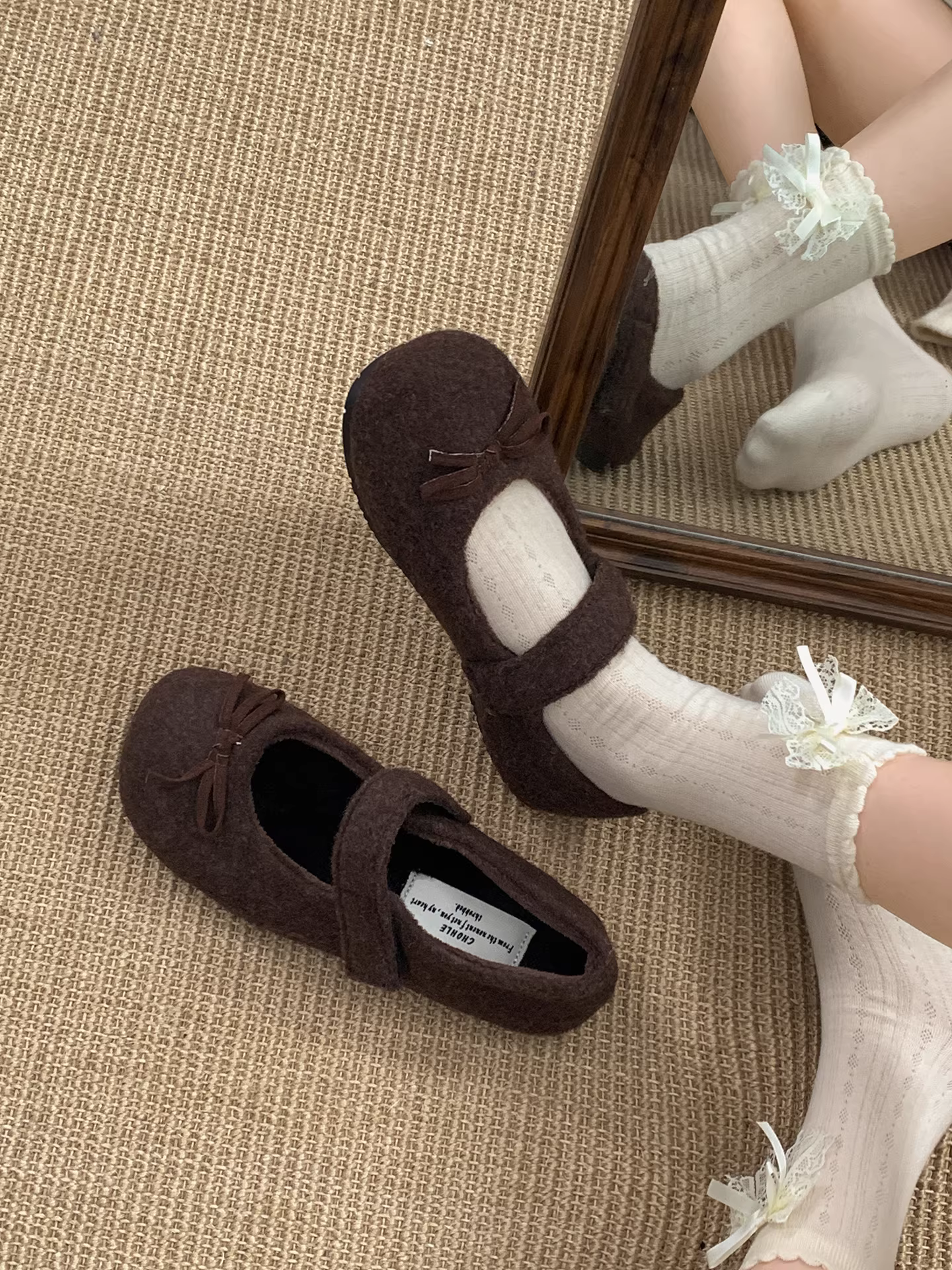 Giày bệt cotton dày kiểu cổ điển Nam Trung Quốc dành cho nữ 2025, mẫu mới thu đông, giữ ấm, kiểu Mary Jane, lót lông.