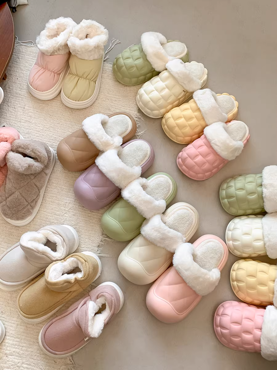 Giày lười đế dày tăng chiều cao Nanzai Nanfang dành cho nữ, thích hợp để mang ngoài trời, giày lười lót lông mùa xuân thu mới năm 2025.