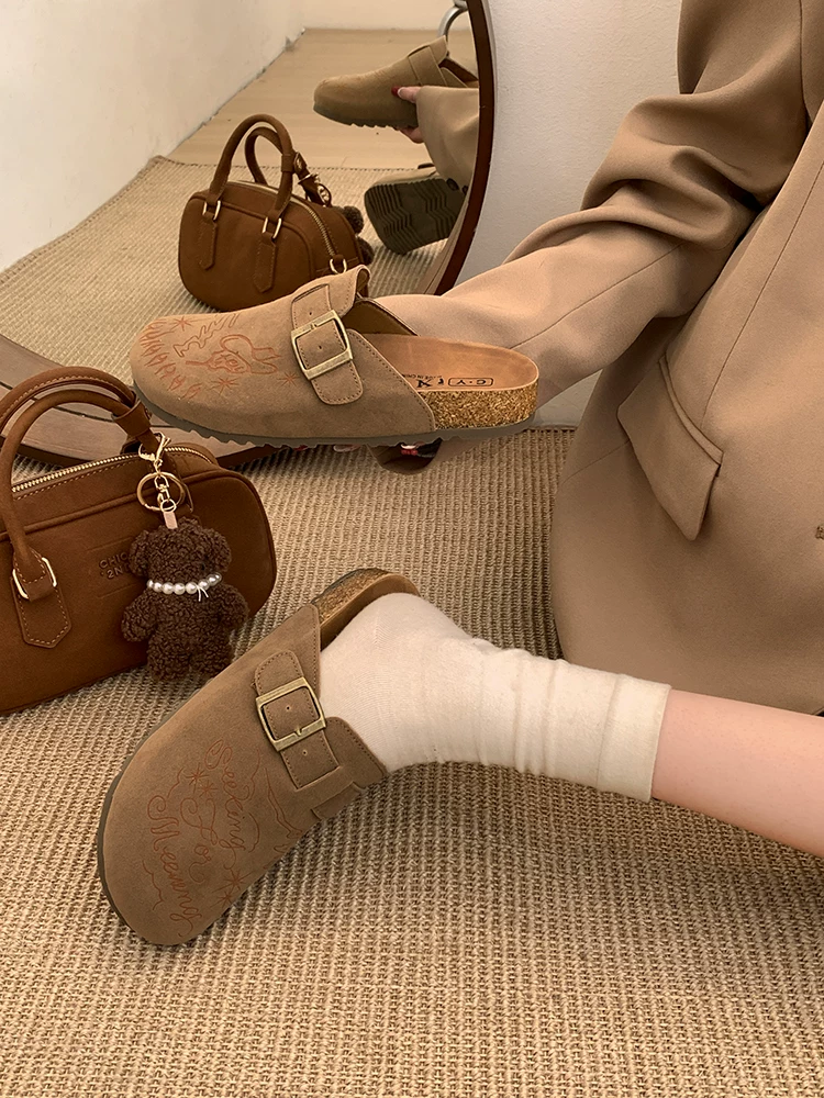 Phía Nam ở miền Nam: Dép đế dày cổ điển dành cho nữ, Áo khoác ngoài mùa thu, Giày Birkenstock đế cao đa năng kiểu lười mới năm 2025.