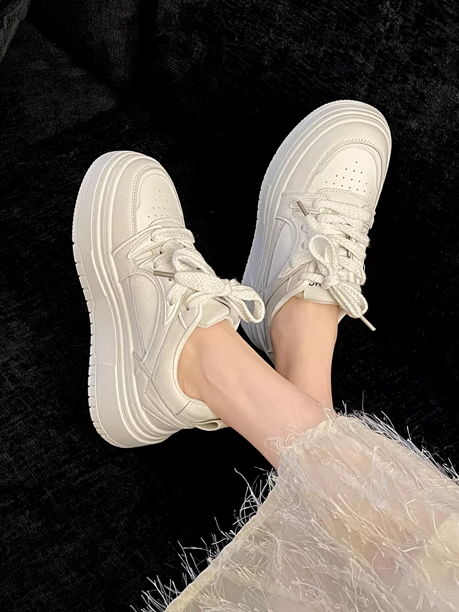 Giày thể thao đế dày màu trắng Nanzai Southern Retro dành cho nữ 2025, kiểu dáng mới, nhẹ, đa năng, phong cách thường ngày