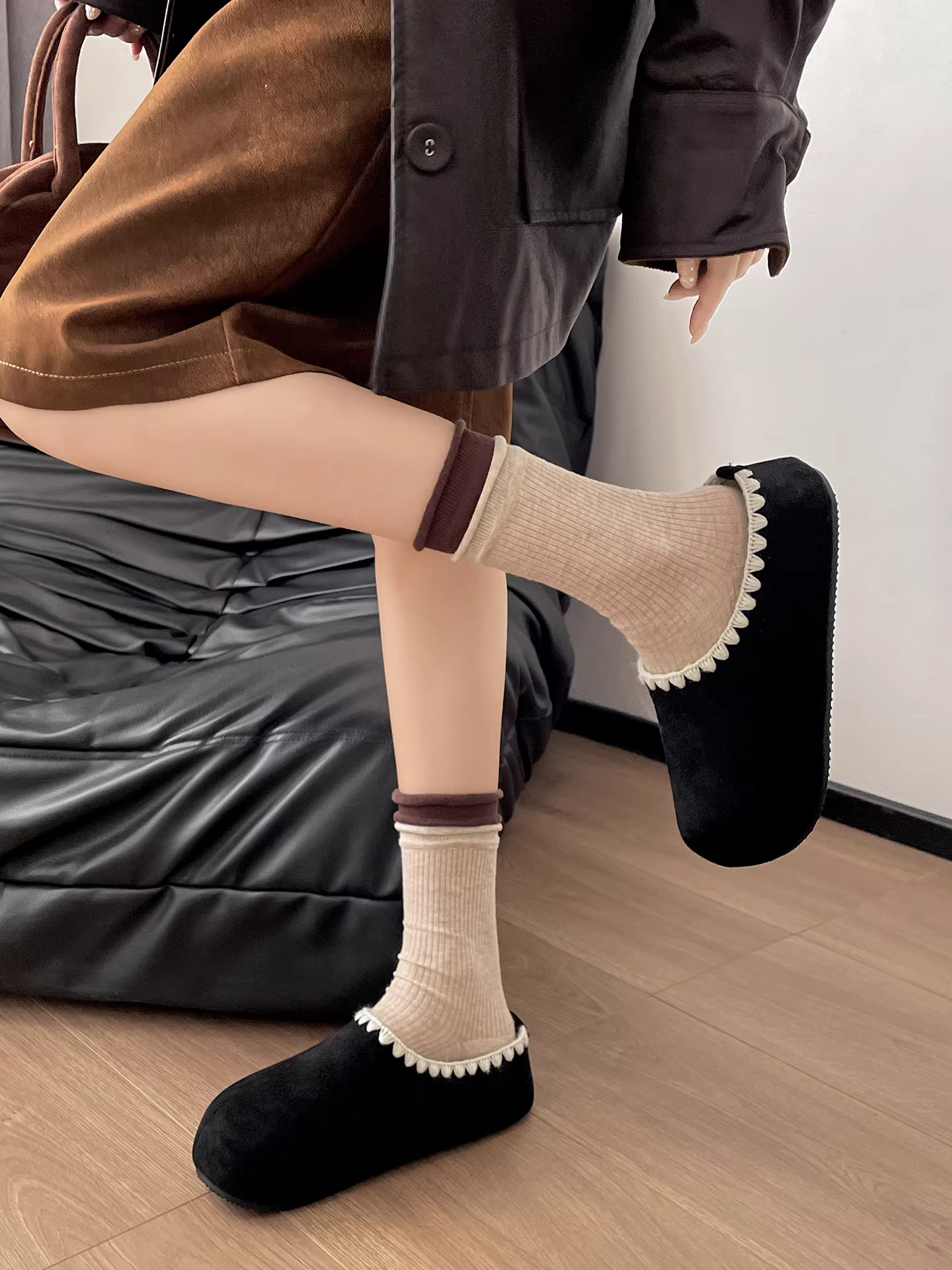 Phía Nam ở miền Nam: Dép đế dày cổ điển dành cho nữ, Áo khoác ngoài mùa thu, Phong cách mới 2025, Kết hợp với váy, Dép nửa đế tăng chiều cao, Giày Birkenstock.