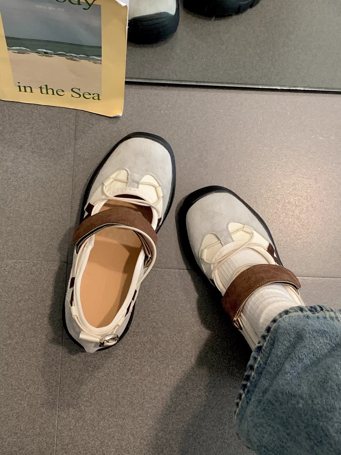 Giày Mary Jane thể thao đế dày cổ thấp kiểu retro dành cho nữ, mẫu mới thu đông 2025, đa năng, tăng chiều cao, giày tập luyện