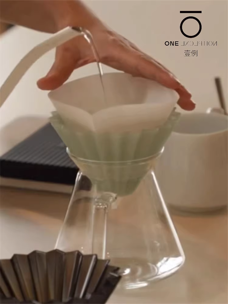 Bình pha cà phê kiểu Nhật ORIGAMI Sharing Pot Aroma Glass, bình rót cà phê, đồ gốm Mino, chống thấm nước, HARIO