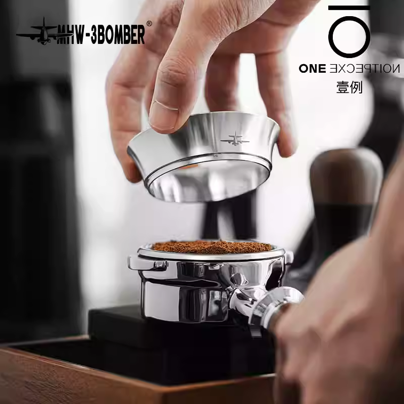 Vòng thu bột máy pha cà phê Espresso MHW, bộ thu bột miệng rộng, vòng phân phối bột 51/53/58mm chống bay bột
