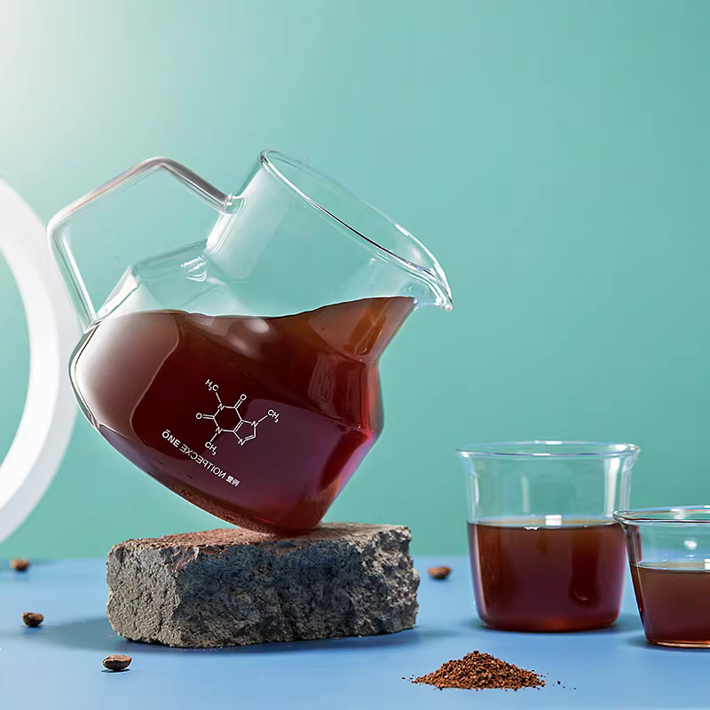 Một ví dụ về cốc lọc giấy origami chịu nhiệt bằng thủy tinh chịu nhiệt dùng để pha cà phê thủ công Byte Arc Sharing pot C40 Taimo