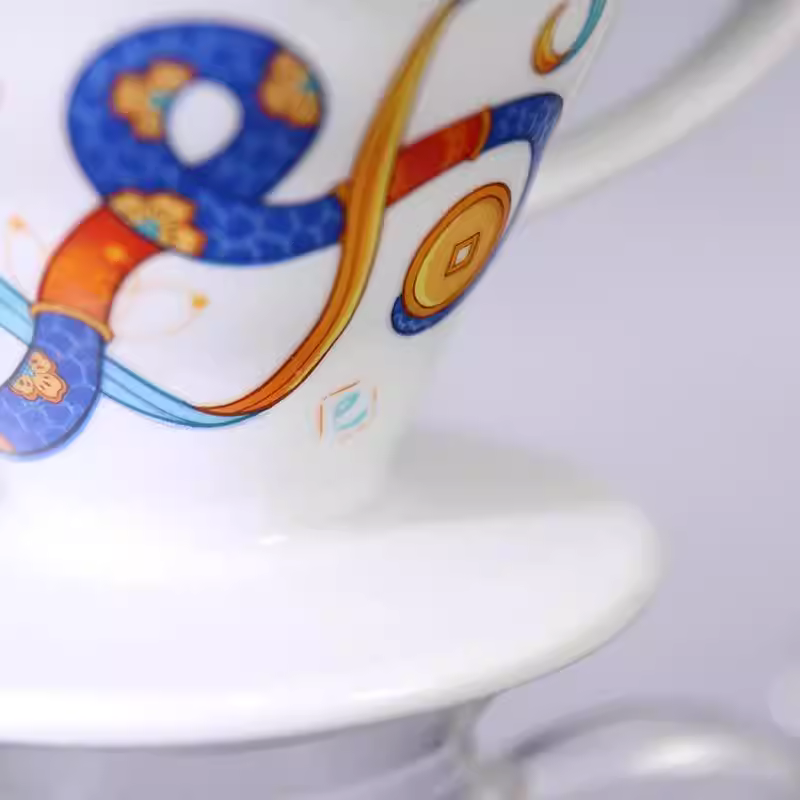 HARIO Năm Rồng Phiên Bản Giới Hạn Bộ Pha Cà Phê Gốm Sứ Pha Tay V60 Họa Tiết Xoắn Ốc Bộ Lọc Nhỏ Giọt Cung Hoàng Đạo 2025