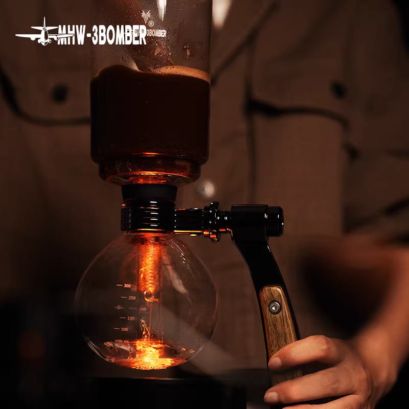 Bình pha cà phê kiểu Siphon Bomber MHW Twilight, kiểu dáng đua xe, bếp sóng nhẹ, thủ công, phương pháp pha chế bằng phương pháp chưng cất