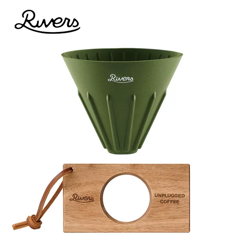Cốc lọc cà phê kiểu Nhật RIVERS của Wang Yibo, chất liệu silicon mềm, có thể gấp gọn, dùng ngoài trời, kiểu V60