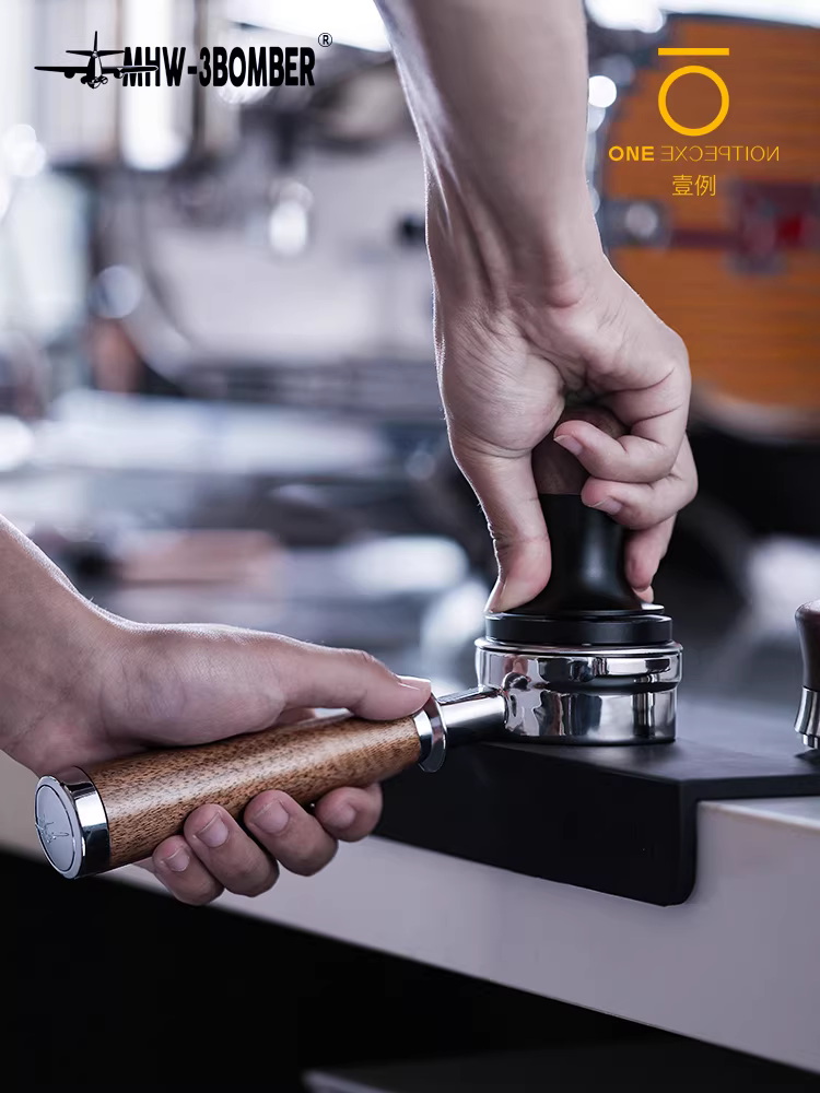 Bộ lọc cà phê không đáy Bomber MHW 51/54/58mm, máy pha cà phê espresso đã được độ chế, tay cầm gỗ, kiểu dáng cá tính.