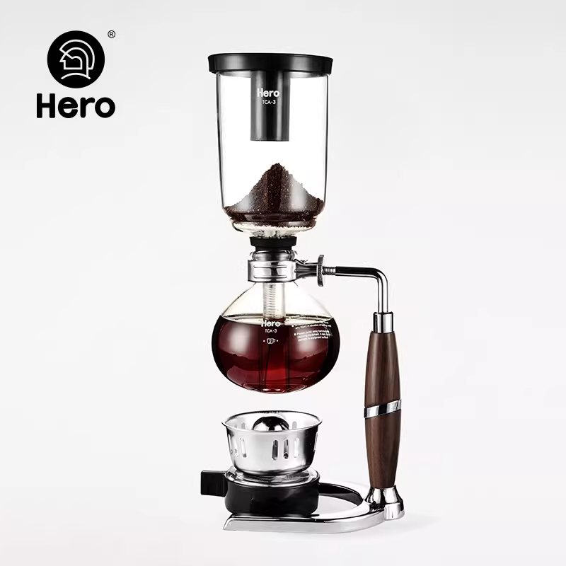 Bình pha cà phê bằng thủy tinh Hero, bình pha cà phê thủ công dùng cho gia đình và thương mại, máy pha cà phê kiểu siphon, phương pháp pha thủ công, lọc và chưng cất