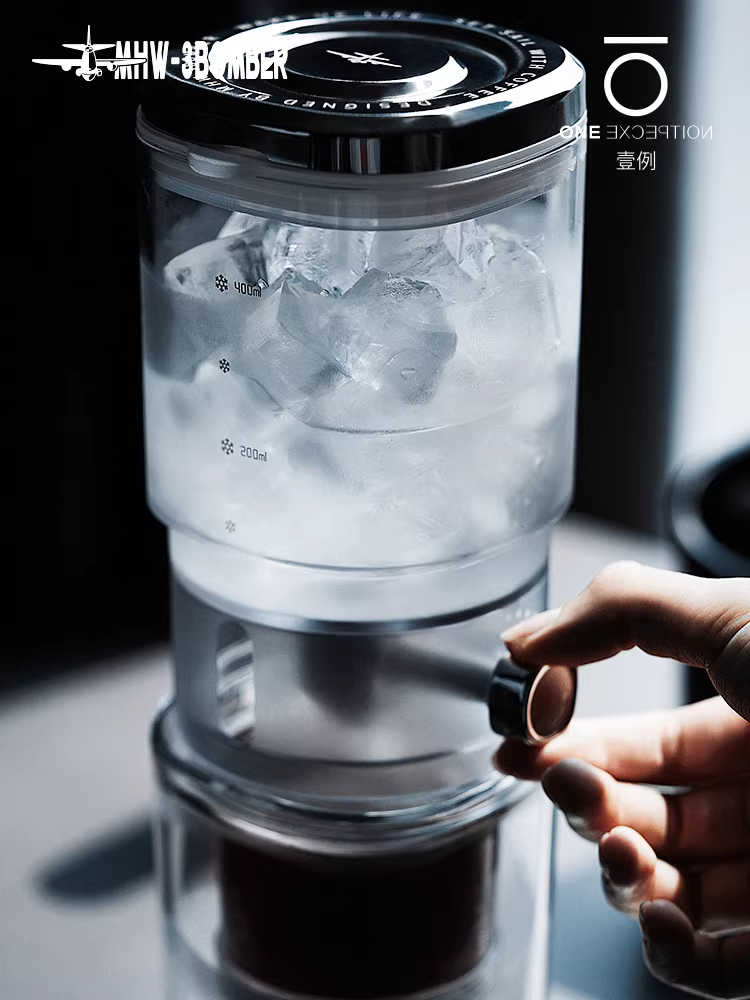 Bình pha cà phê đá thủ công MHW Ice Drop Pot dùng tại nhà, kiểu pha cà phê lạnh bằng phương pháp nhỏ giọt, thương hiệu Hero Dingyuan
