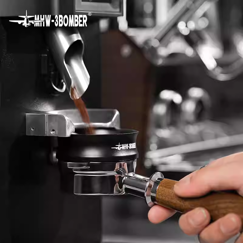 Máy lọc bột cà phê MHW Bomber dành cho máy pha cà phê Espresso, Máy lọc bột từ tính, Vòng phân phối 51/53/58mm, Chống bắn bột