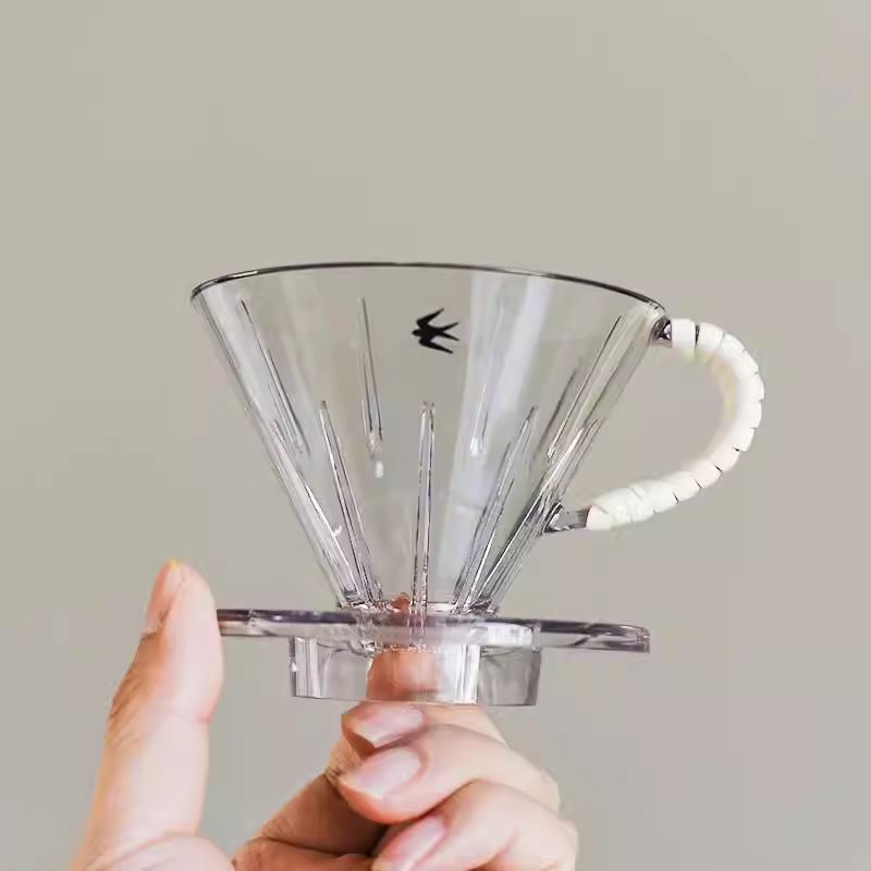 Cốc lọc cà phê thủ công Tsukame bằng mây V60 hình nón, phễu lọc nhựa, bình chia sẻ, cốc lọc nhỏ giọt