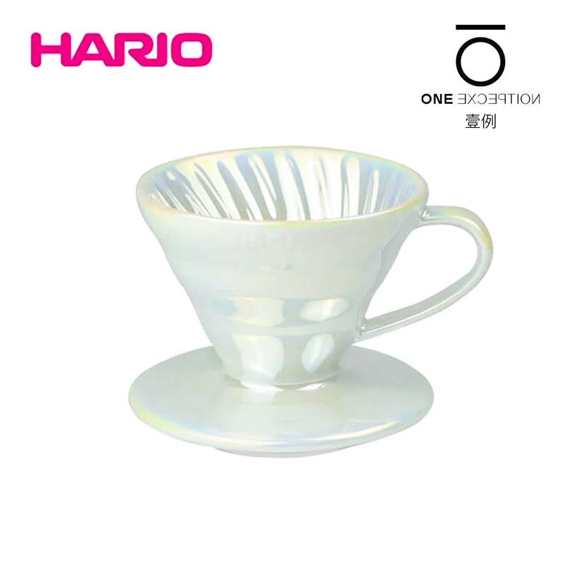 Bộ lọc cà phê thủ công bằng gốm sứ HARIO Arita của Nhật Bản màu trắng titan ngọc trai Bộ lọc hình nón V60 phiên bản giới hạn