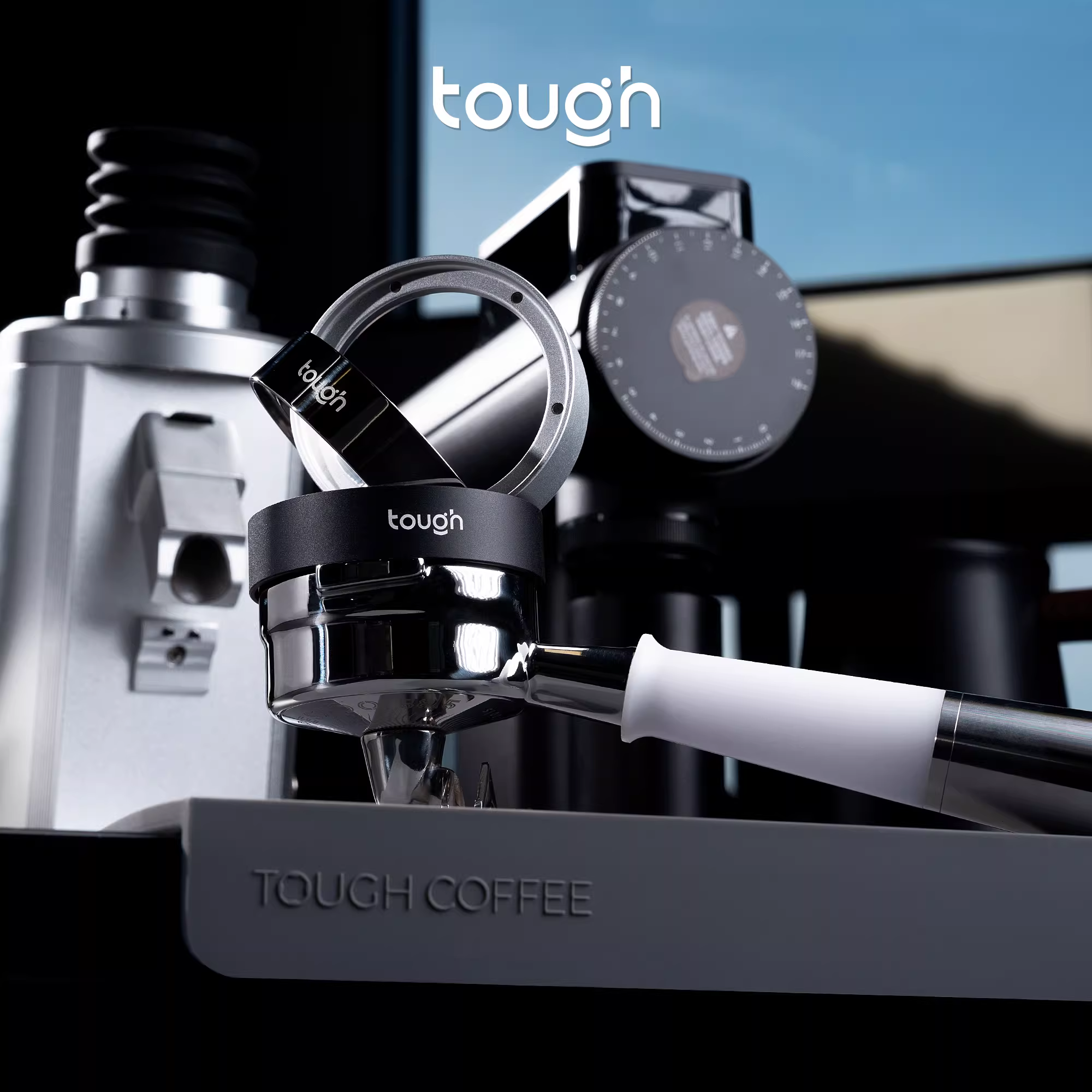 Vòng lọc bột cà phê từ tính chống bay, loại gắn ngoài, chất liệu vải, dành cho máy pha cà phê, đường kính 58mm, thương hiệu Fuguang