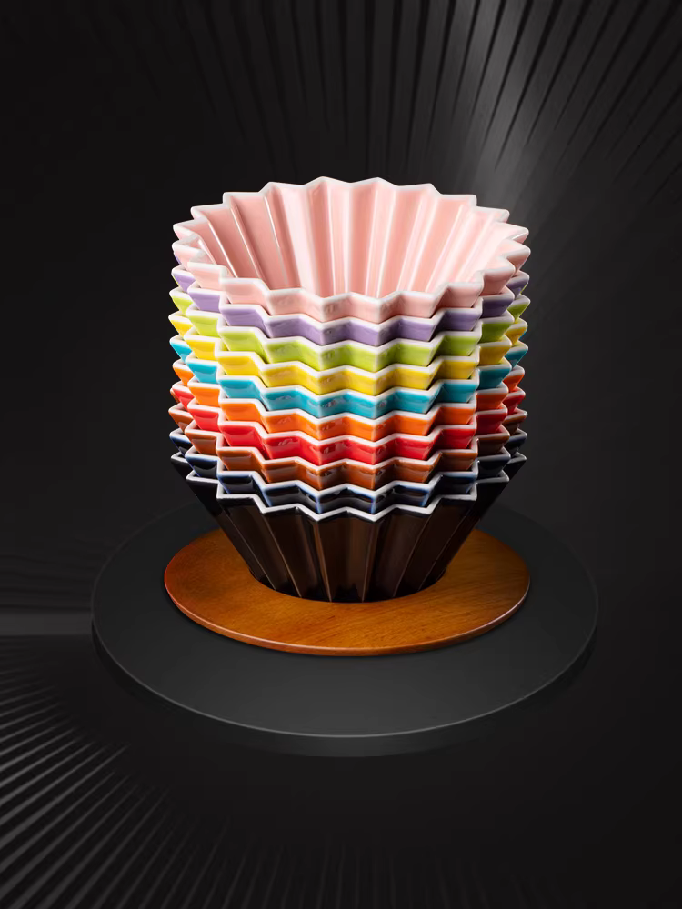 Cốc lọc giấy origami Nhật Bản cỡ S, cỡ M, giá đỡ cà phê bằng gỗ, cốc lọc gốm V60, cốc bánh ngọt kalita