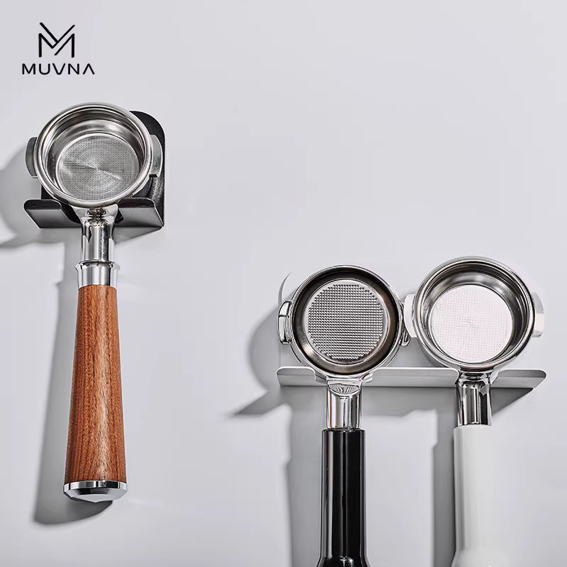 Giá đỡ Portafilter cà phê MUVNA kiểu Ý, giá đỡ treo tường đa năng 51/54/58mm, không cần khoan