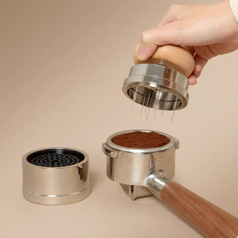 Bộ dụng cụ pha cà phê Ý Taimo Mushroom Series: Kim pha cà phê, dụng cụ phân phối bột cà phê bằng trọng lực, máy ép cà phê áp suất không đổi