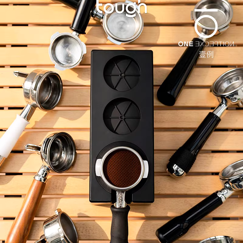Giá đỡ dụng cụ pha cà phê Espresso ba lỗ, tay cầm, dụng cụ phân phối, búa ép cà phê, hộp đựng 51/53/58mm