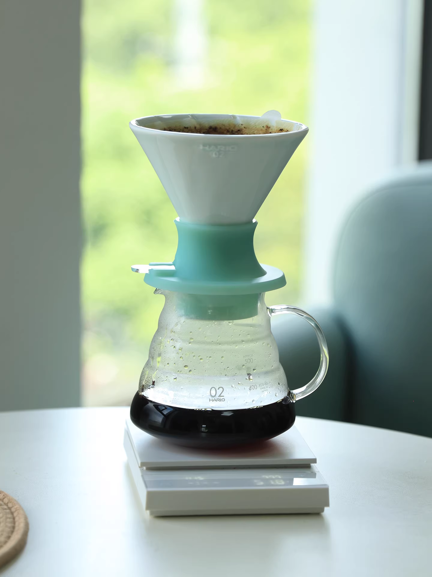 Cốc lọc có rãnh HARIO V60 Cốc thông minh bằng gốm hình hoa lan sáu cánh có công tắc Cốc lọc nhỏ giọt cà phê pha bằng tay