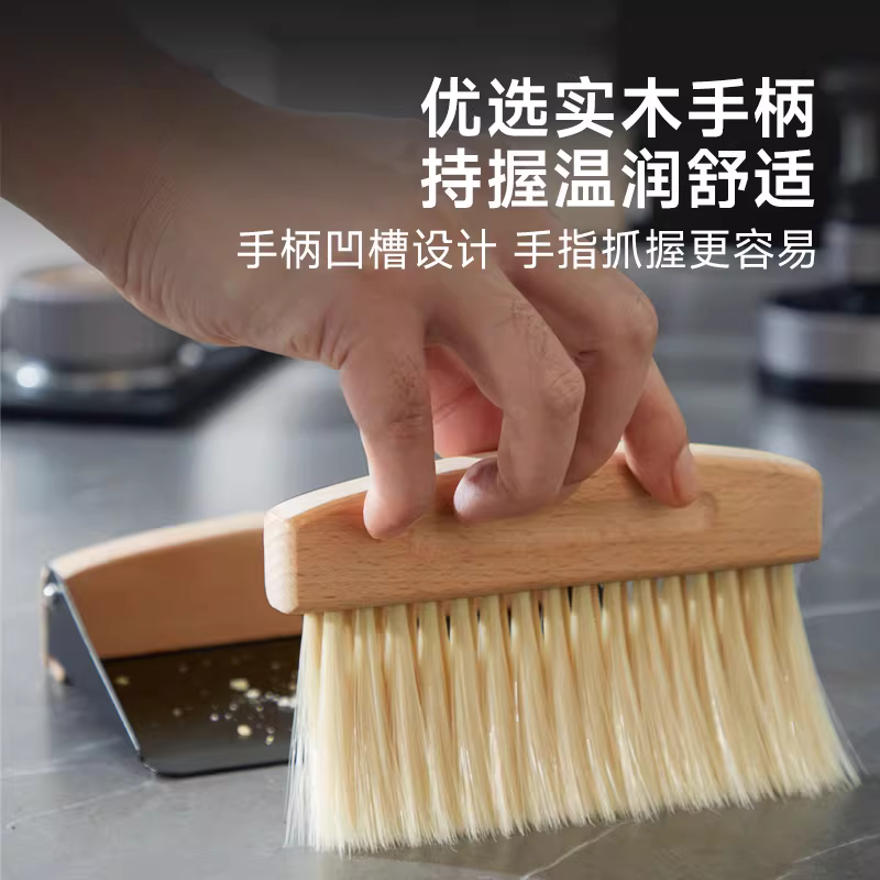 Bộ bàn chải vệ sinh bằng gỗ nguyên khối HERO, bàn chải vệ sinh cặn bã máy xay cà phê, bàn chải vệ sinh bụi bẩn quán cà phê Mahedi EK43