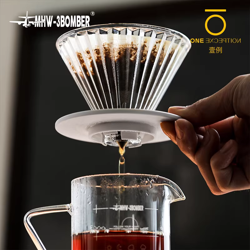 Bình lọc cà phê kiểu V60 Bomber MHW Elf Glass Filter Cup, dụng cụ pha cà phê thủ công, bộ lọc cà phê đơn, cốc lọc nhỏ giọt