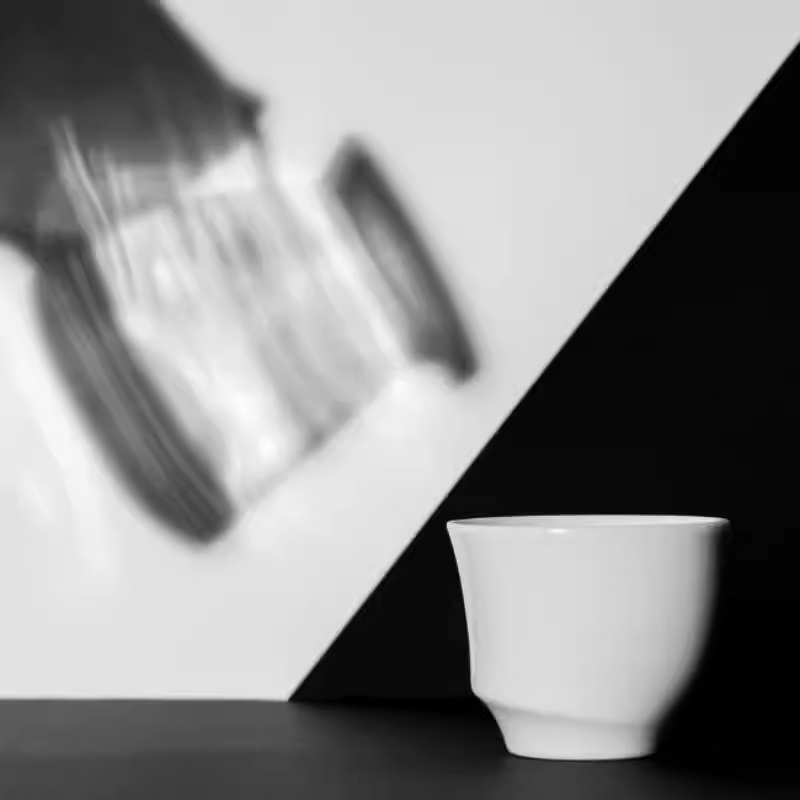 Origami Nhật Bản nhập khẩu loạt sản phẩm cảm giác ly cà phê hình dạng không đối xứng hình lưỡi liềm ly nếm hương thơm ly hương thơm