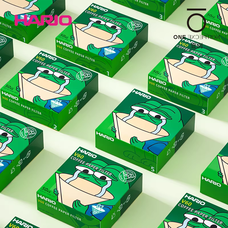 Bộ lọc cà phê thủ công HARIO PEPE Sad Frog Collaboration Nhật Bản, giấy lọc V60, túi lọc, bộ giới hạn số lượng