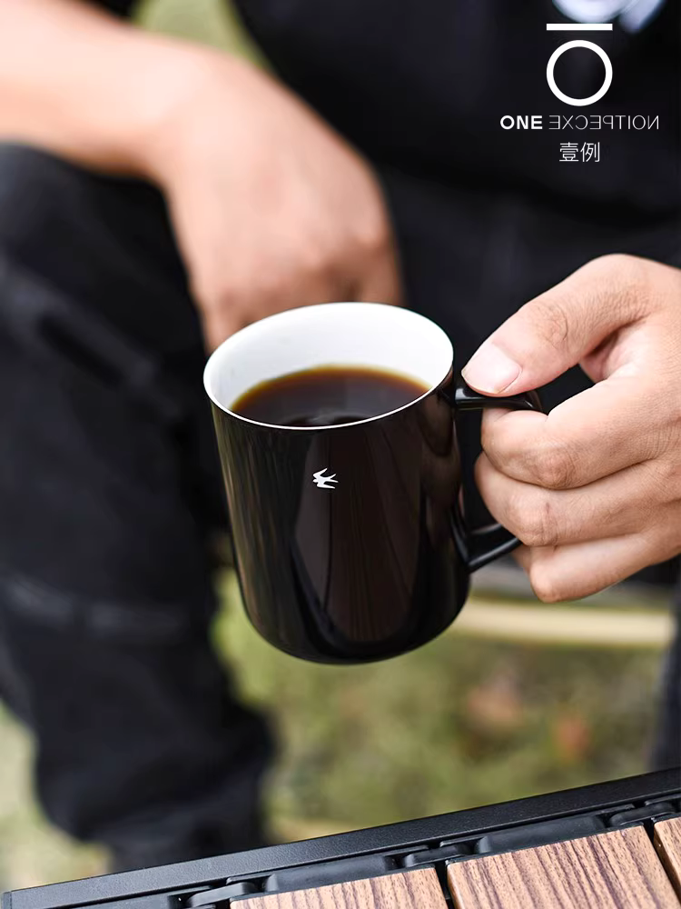 Cốc giữ nhiệt men sứ Nhật Bản Yanin nhập khẩu có nắp, cốc cà phê, cốc uống nước ngoài trời, cốc cắm trại, cốc uống nước Kinto