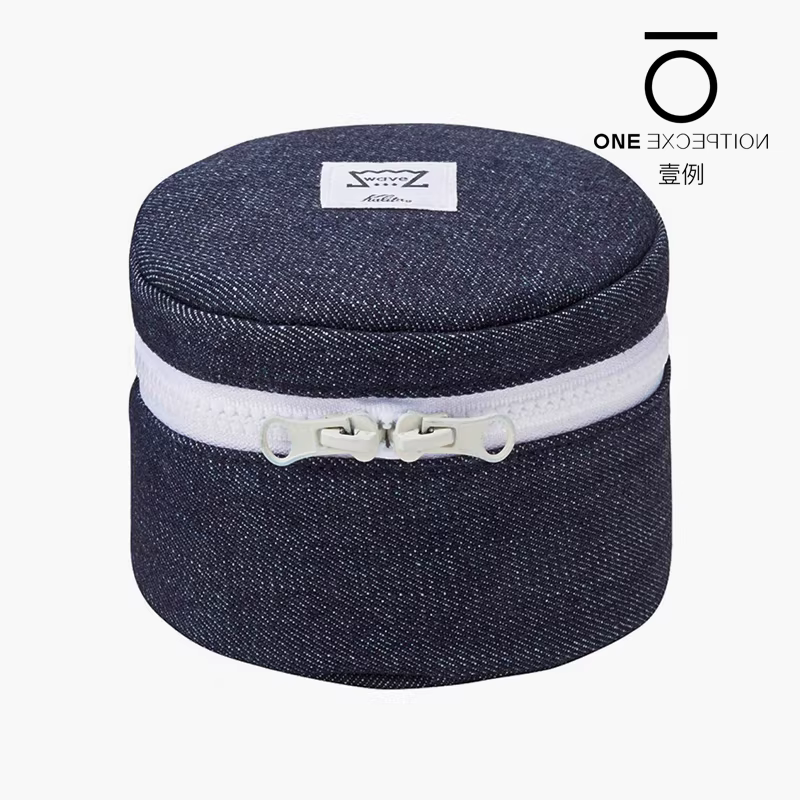 Túi đựng đồ denim Kalita, giấy lọc bánh gato số 155/185, bộ lọc cà phê Pour-over V60, túi đựng di động