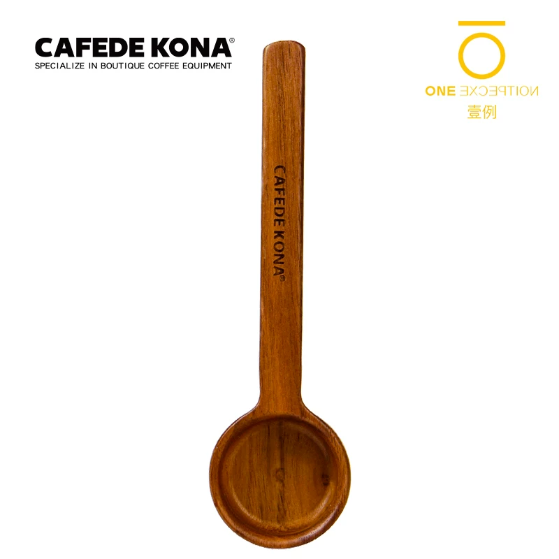 CAFEDE KONA thìa đo hạt cà phê gỗ nguyên khối thìa đo bột cà phê thìa đo sữa bột gia dụng Taimo