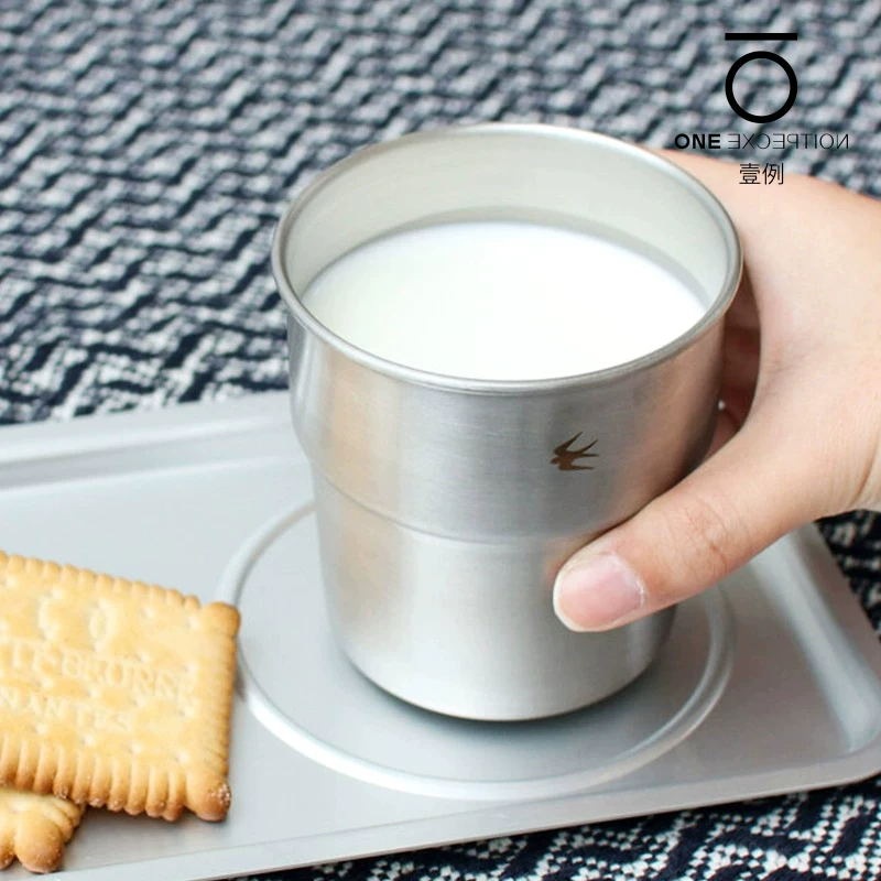 Cốc cà phê GSP Yanprint Nhật Bản, cốc thép không gỉ xếp chồng được, cốc di động, cốc đựng trà nước, dùng được khi đi cắm trại ngoài trời, dùng được ở sông