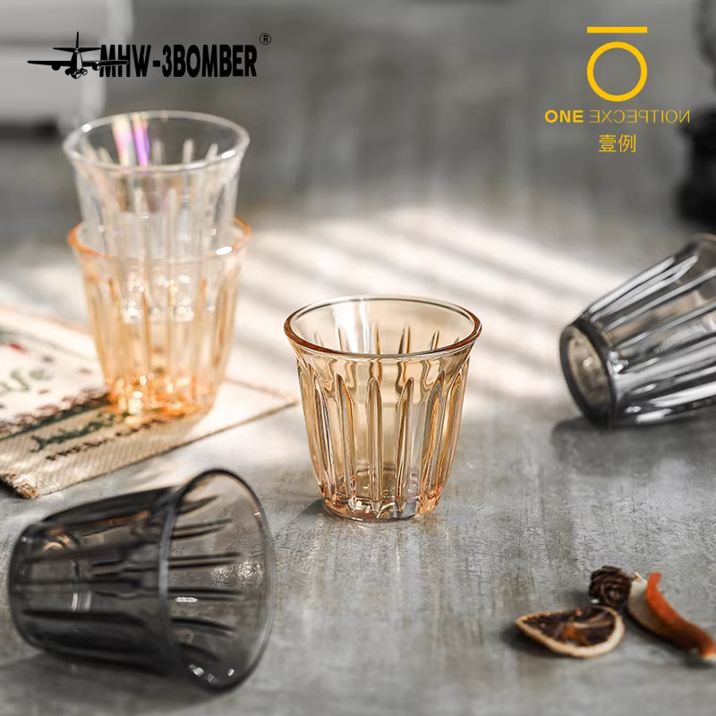Ly thủy tinh MHW bomber dòng Wright Ly cà phê Dirty Latte trắng Úc Ly cà phê sữa Ý Kinto