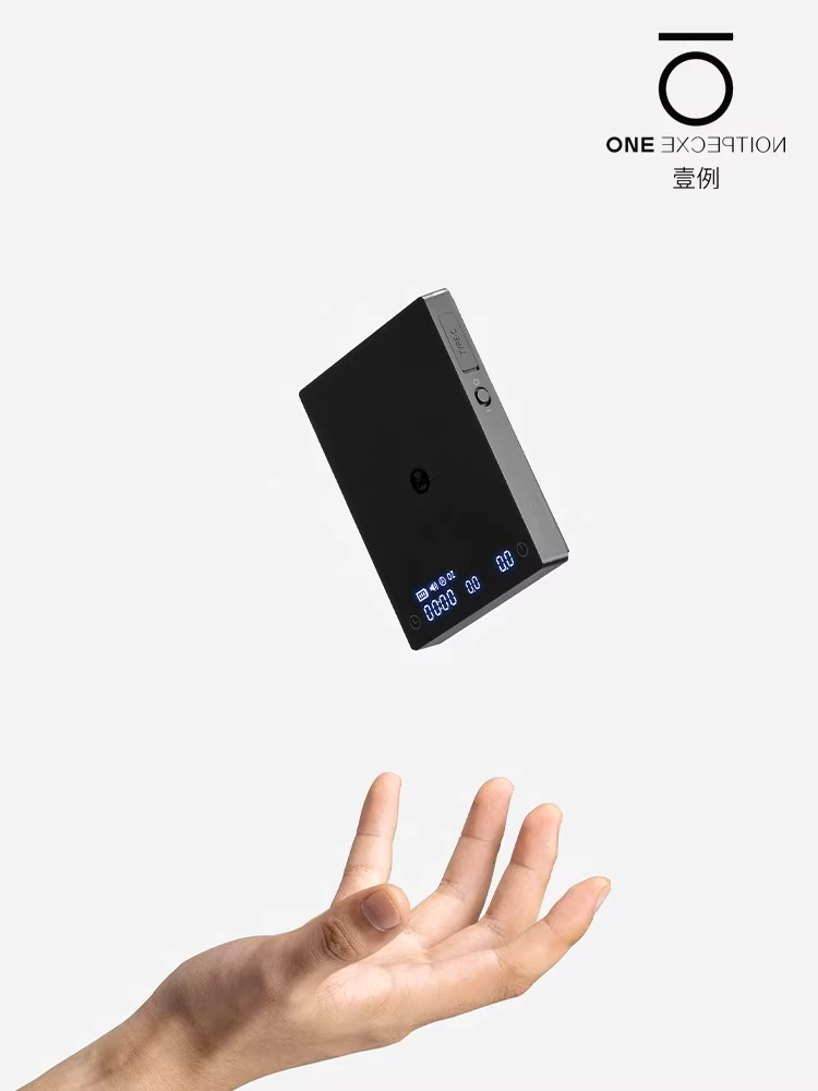 Cân điện tử pha cà phê Taimo Black Mirror MINI, đồng hồ hẹn giờ pha cà phê kiểu Ý, cân thông minh mini, đo tốc độ dòng chảy, hình khối nhỏ, kiểu dáng cong